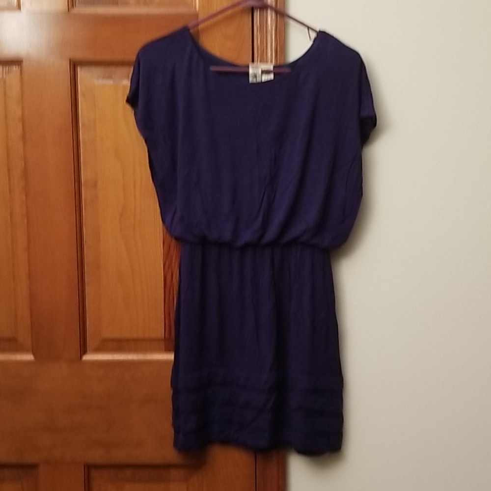 Navy blue soft cotton dress